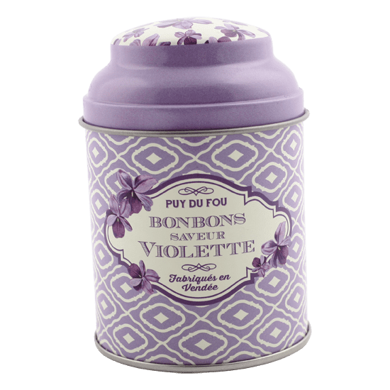 Boîte bonbons violettes Bourg 1900 