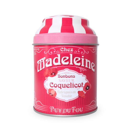 Boite de bonbons saveur coquelicot
