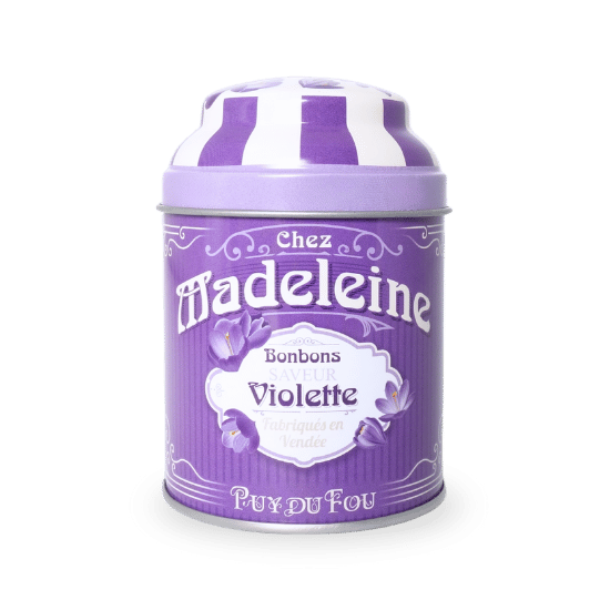 Boite de bonbons saveur violette