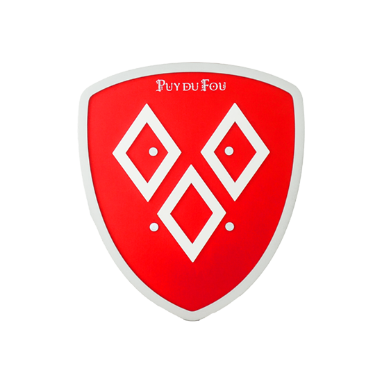 Bouclier mâcles en bois rouge