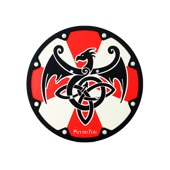 Bouclier bois bicolore Viking