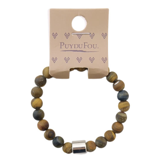 Bracelet homme en pierres marron