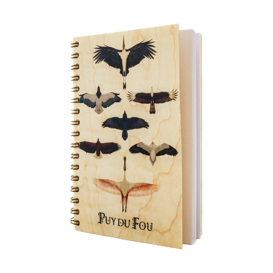 Carnet en bois le Bal des Oiseaux Fantômes