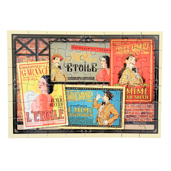Carte postale puzzle Le Mime et l'Etoile