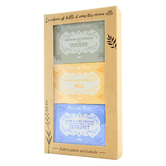 Coffret 3 savons au lait d'ânesse