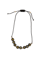 Bracelet de perles noires et dorées Puy du Fou