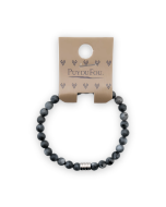 Bracelet homme en pierres grises
