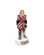 Fève Tristan en porcelaine du Puy du Fou de face
