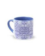 Mini mug bleu le Bal des Oiseaux Fantômes - mug de face