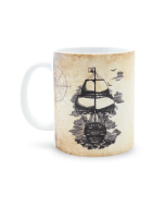 Mug beige La Pérouse - face navire