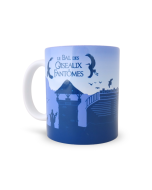 Mug bleu Le Bal des Oiseaux Fantômes - de face 3/4