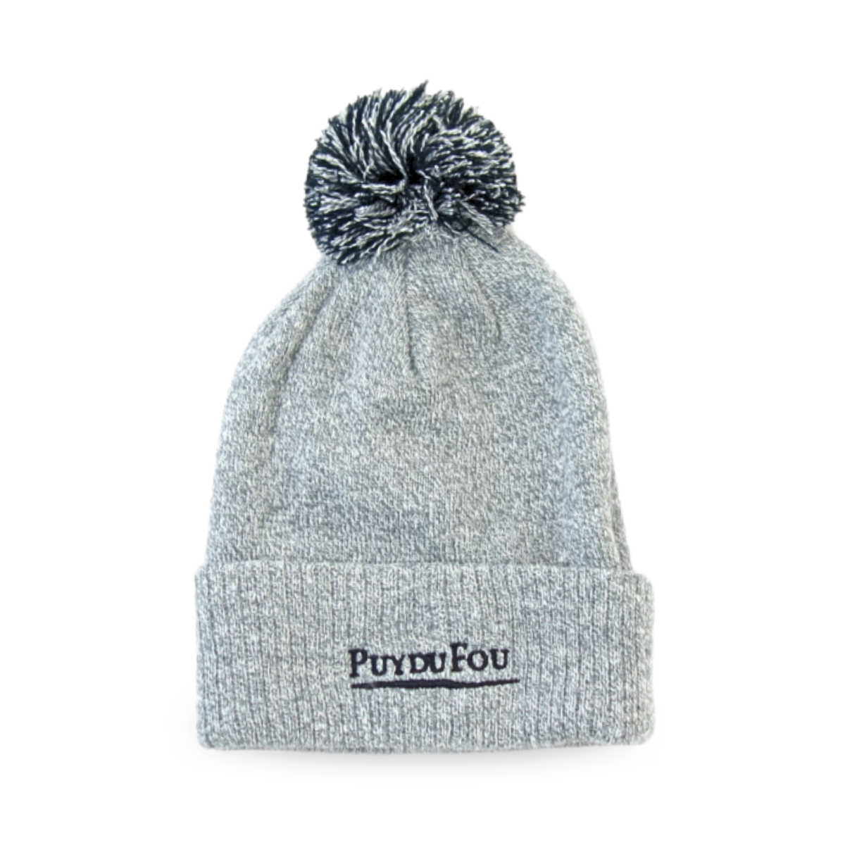 Bonnet pompon gris du Puy du Fou - de devant