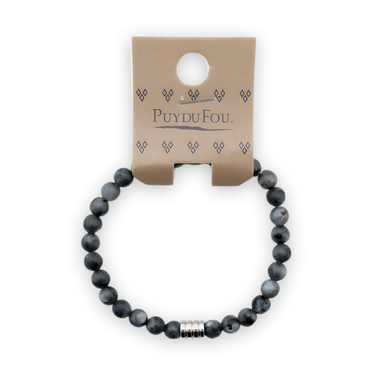 Bracelet homme en pierres grises