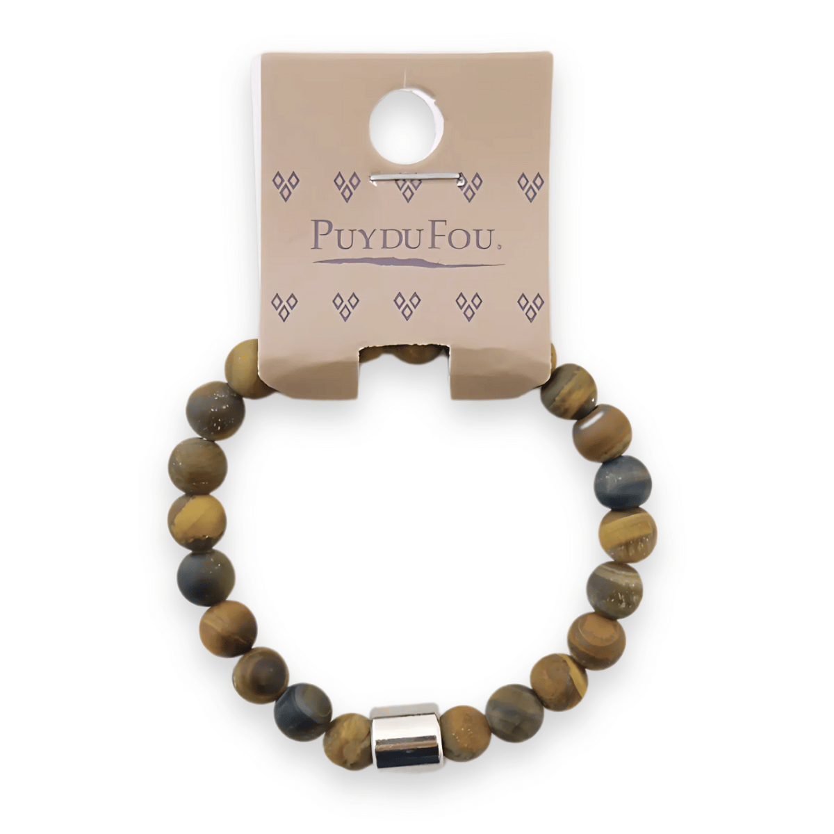 Bracelet homme en pierres marrons