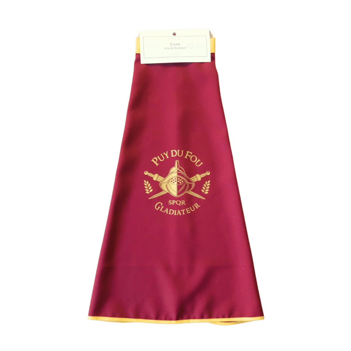 Cape gladiateur pour enfant du Puy du Fou - pliée