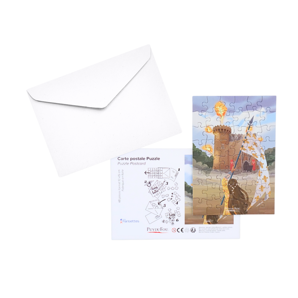 Carte postale puzzle Le Secret de la Lance - puzzle + enveloppe