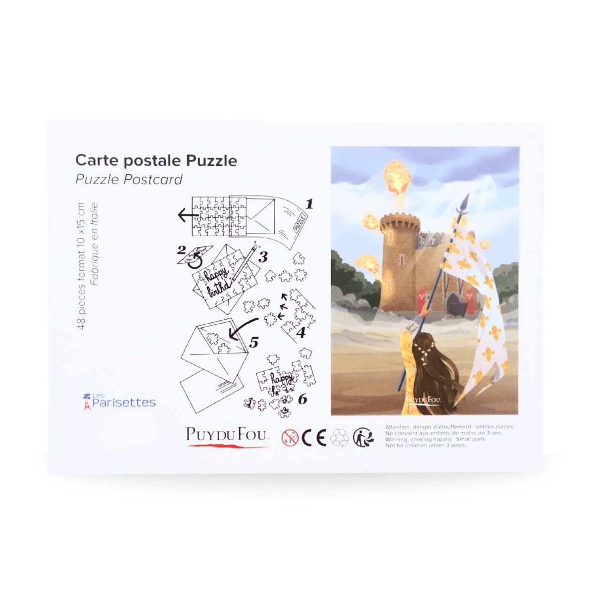 Carte postale puzzle Le Secret de la Lance - explications
