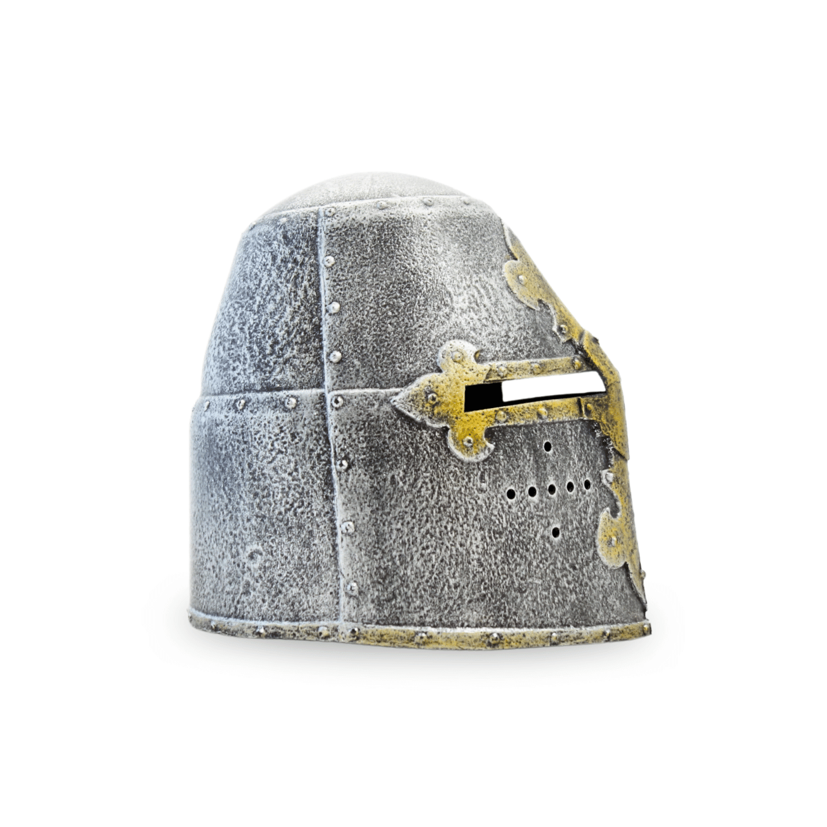 Casque templier gris pour adulte - de profil