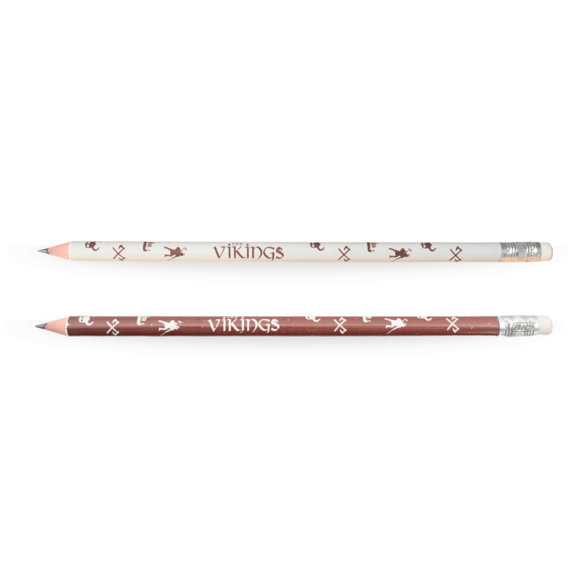 Crayons de bois Vikings beige et marron - horizontal