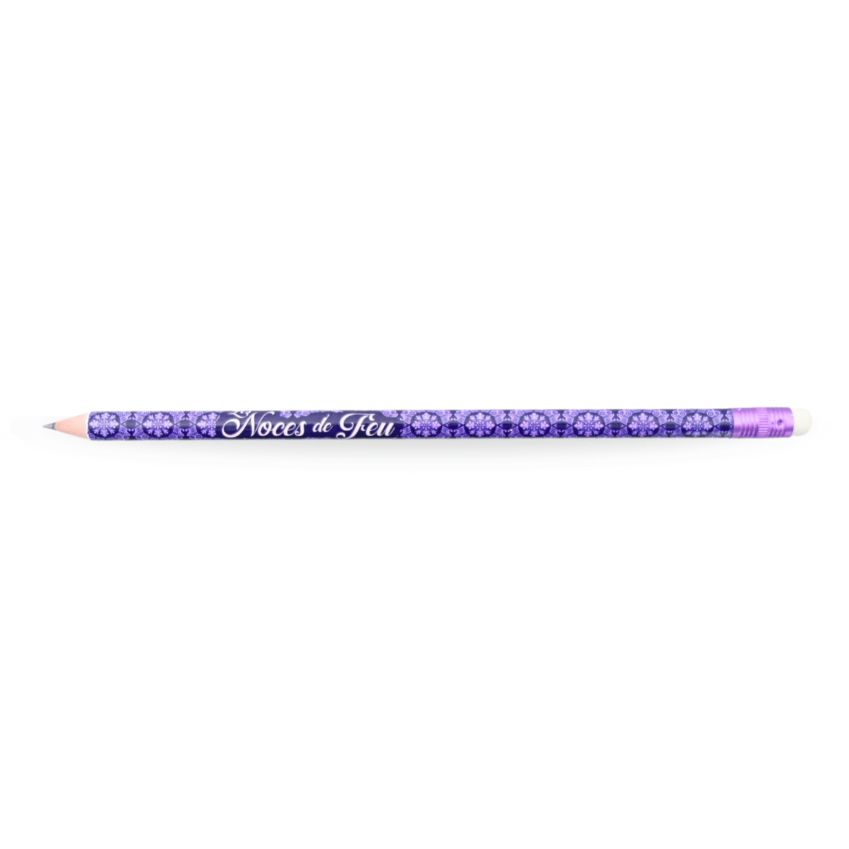 Crayon de bois Noces de Feu violet - horizontal