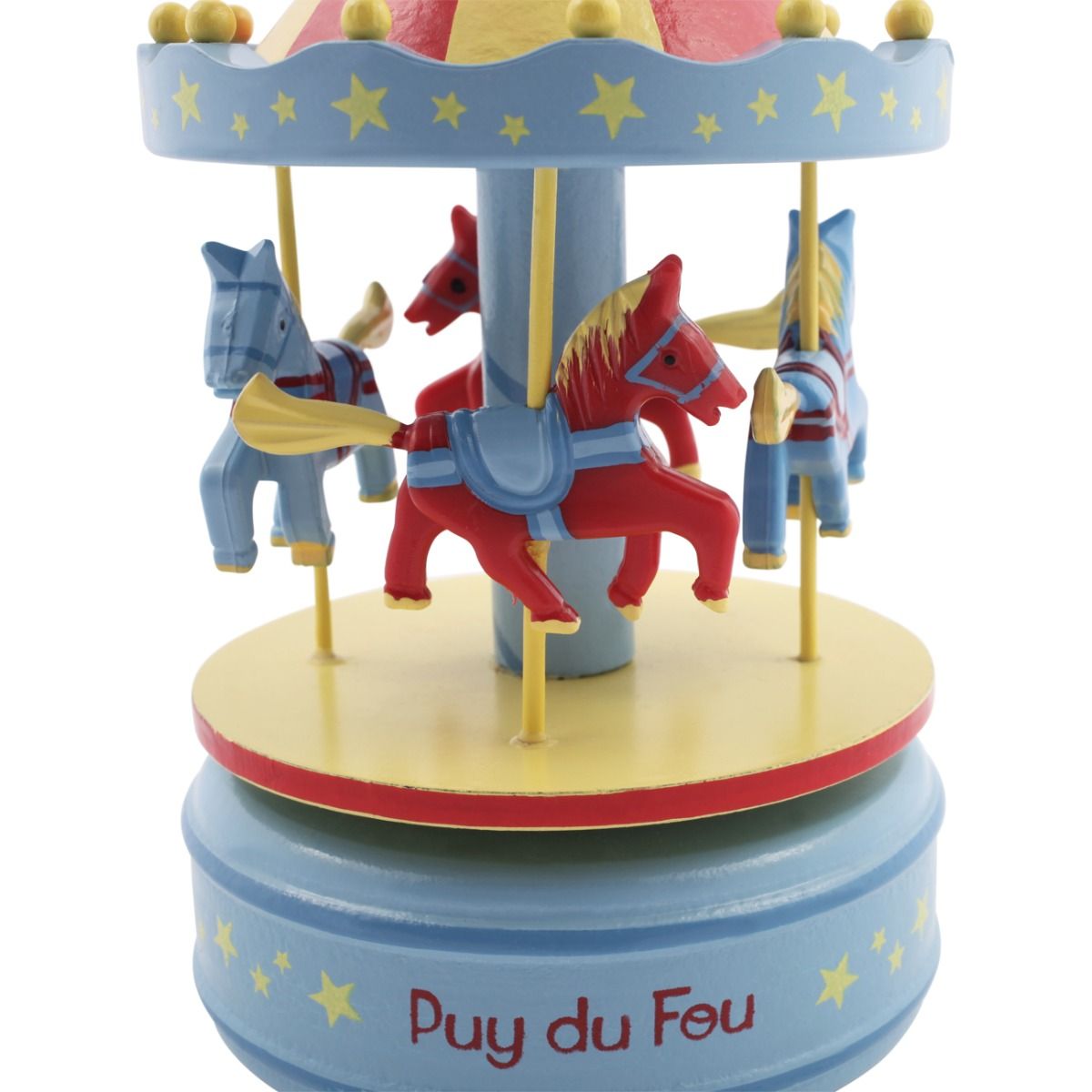 zoom carrousel musical bleu