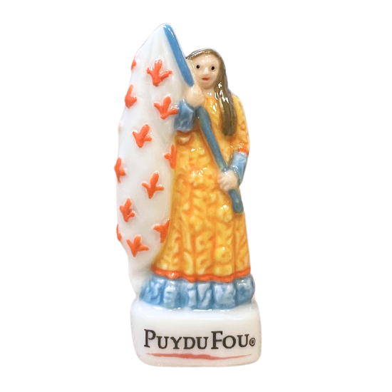 Fève Marguerite et sa lance en porcelaine Puy du Fou