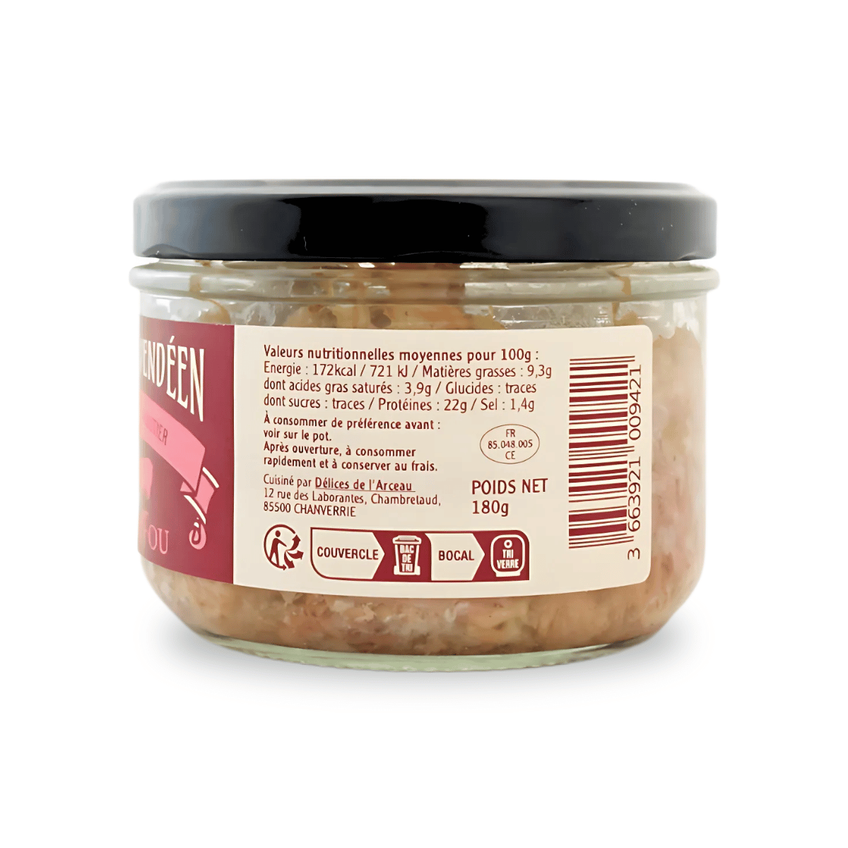 Grillon vendéen au sel de Noirmoutier - produit de profil (valeurs nutritionnelles)
