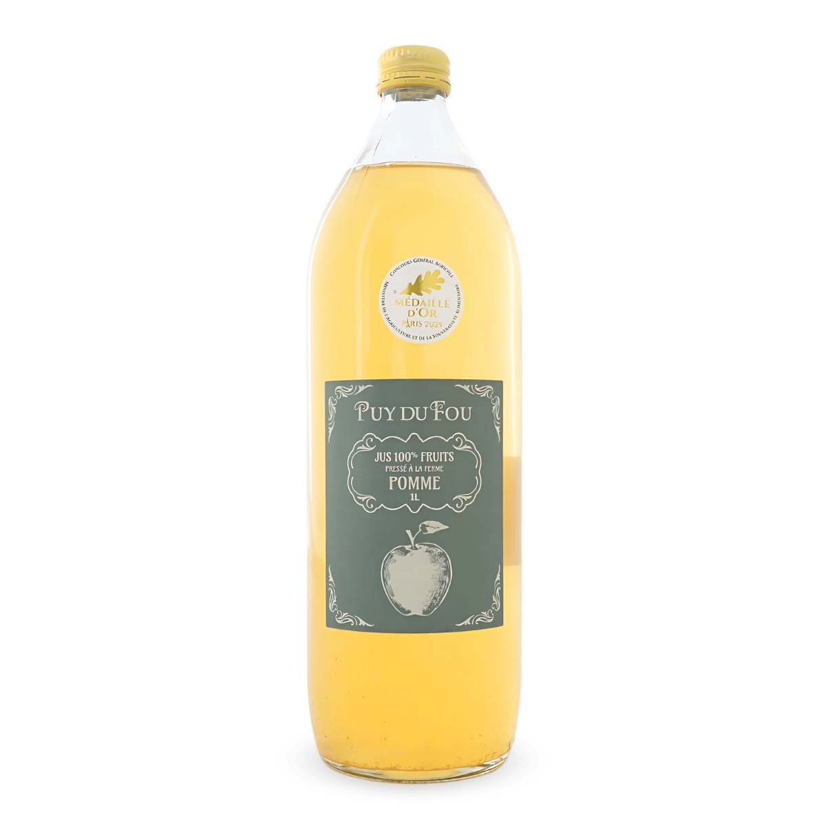 Jus de pomme médaille d'or Paris 2025 - bouteille de face