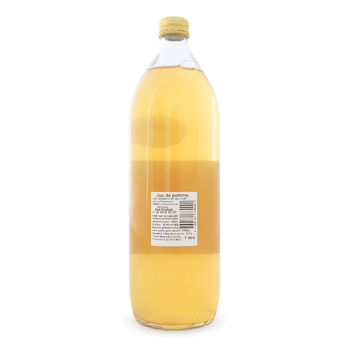 Jus de pomme médaille d'or Paris 2025 - bouteille de dos