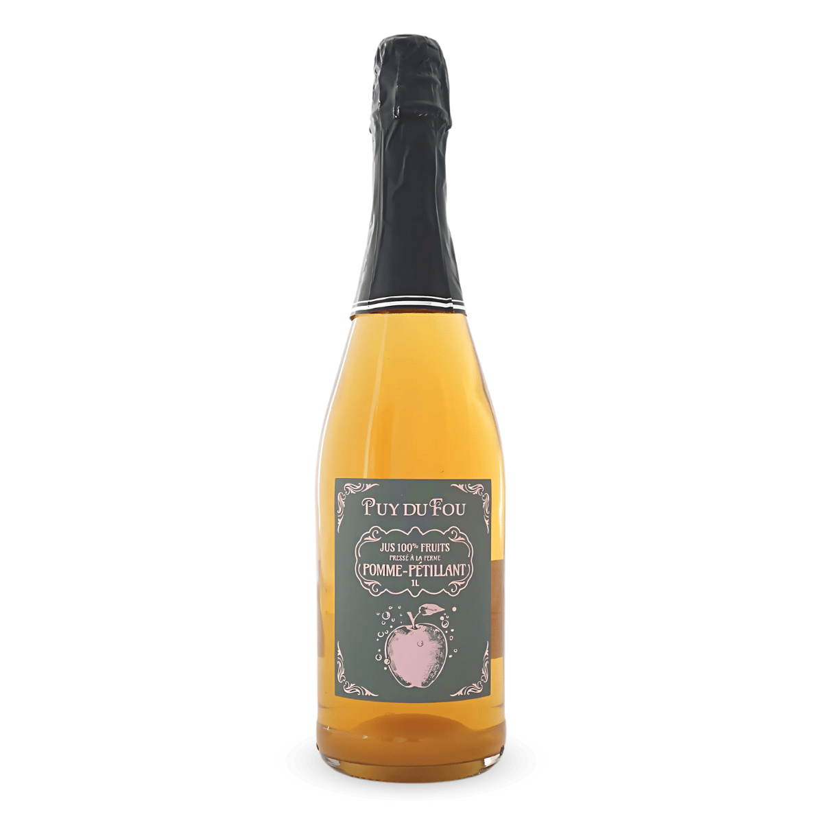 Jus de pomme pétillant - bouteille de face