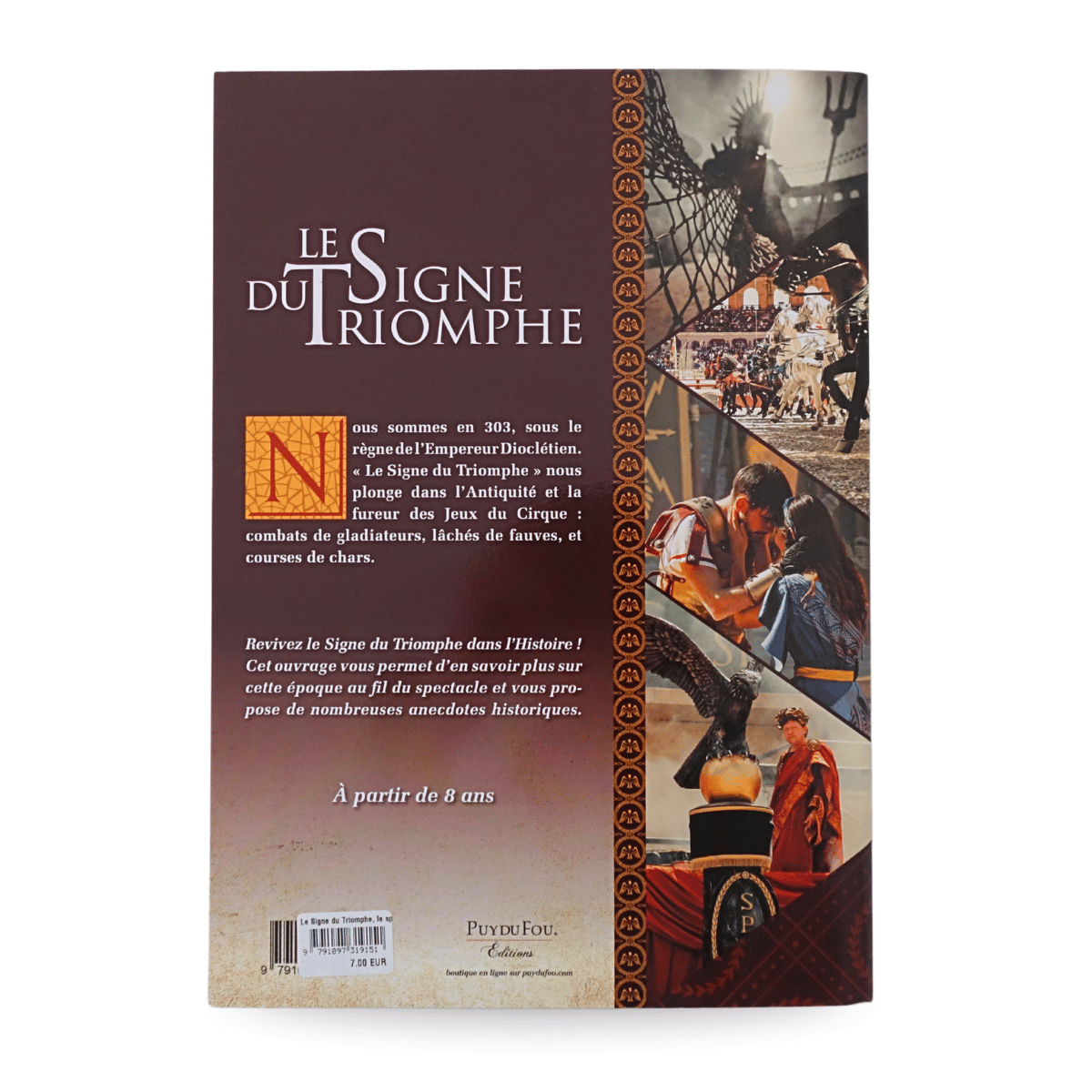 Le Signe du triomphe, le spectacle dans l'Histoire - quatrième page de couverture