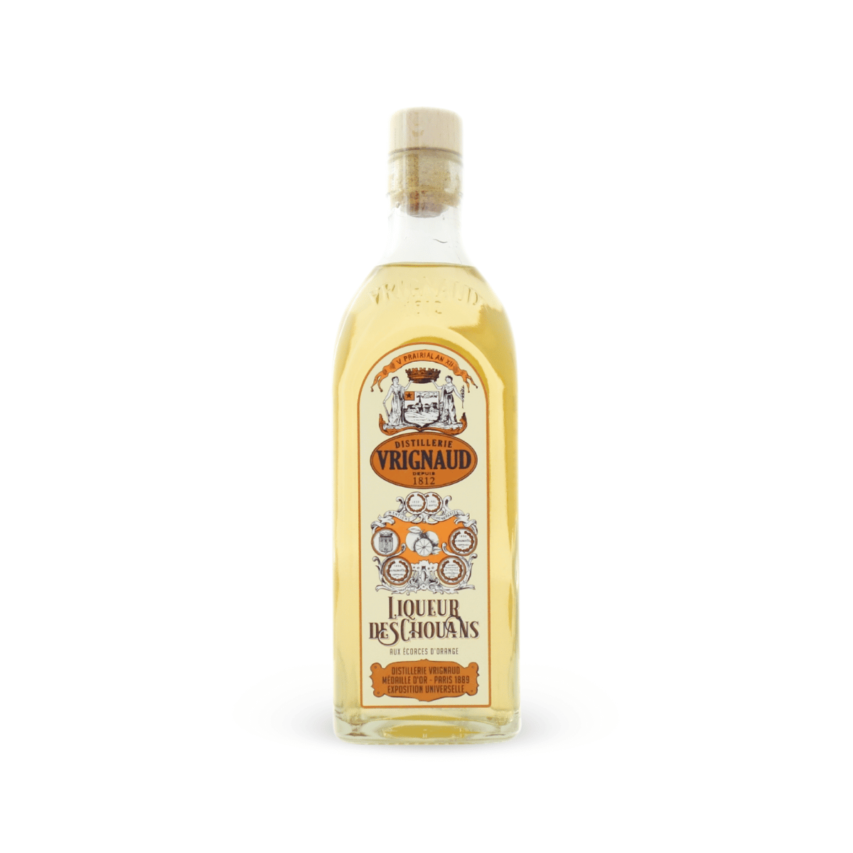 Liqueur des Chouans aux écorces d'orange - bouteille de face