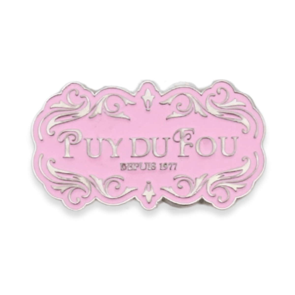 Magnet argenté Puy du Fou 1900 rose