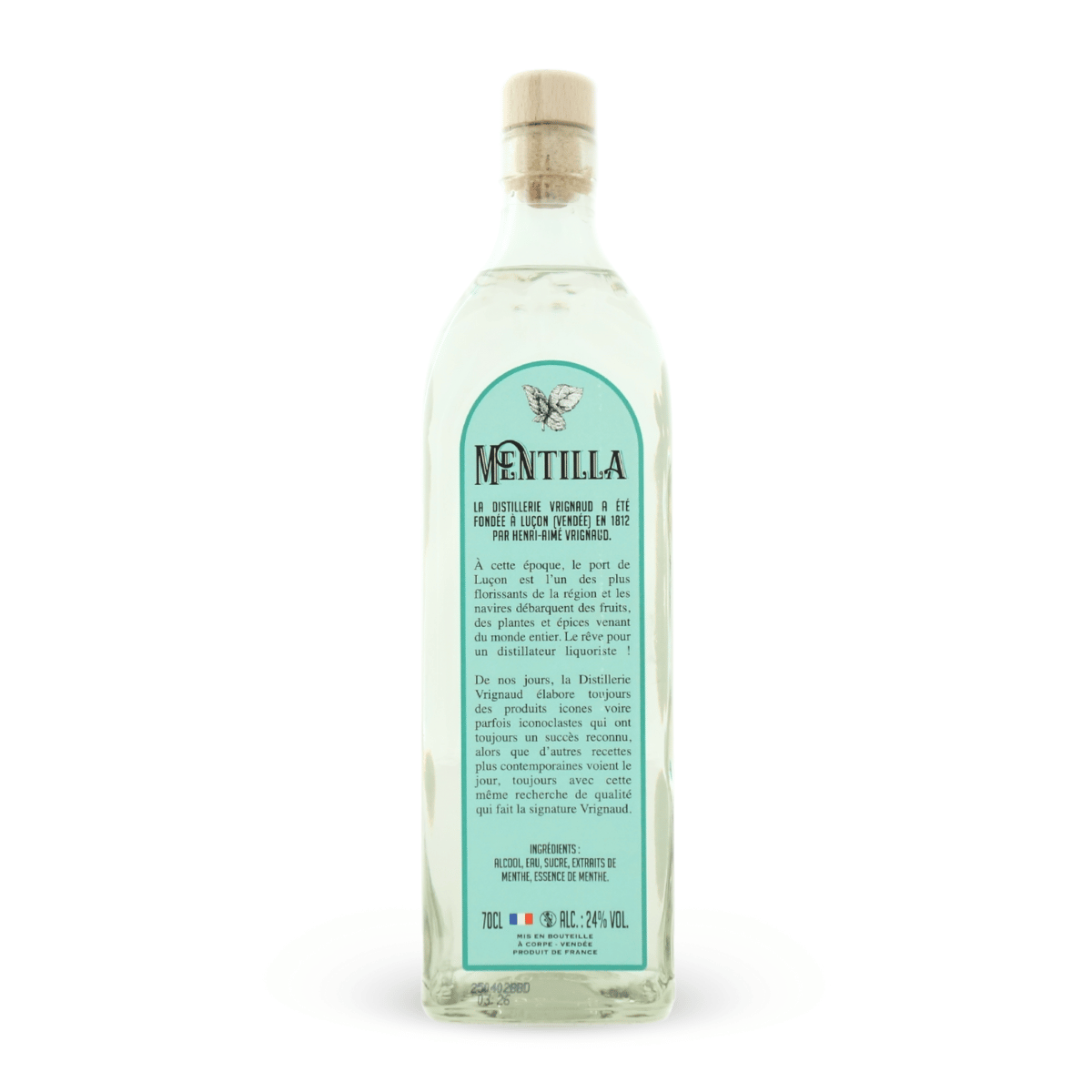 Mentilla menthe glaciale - bouteille de dos