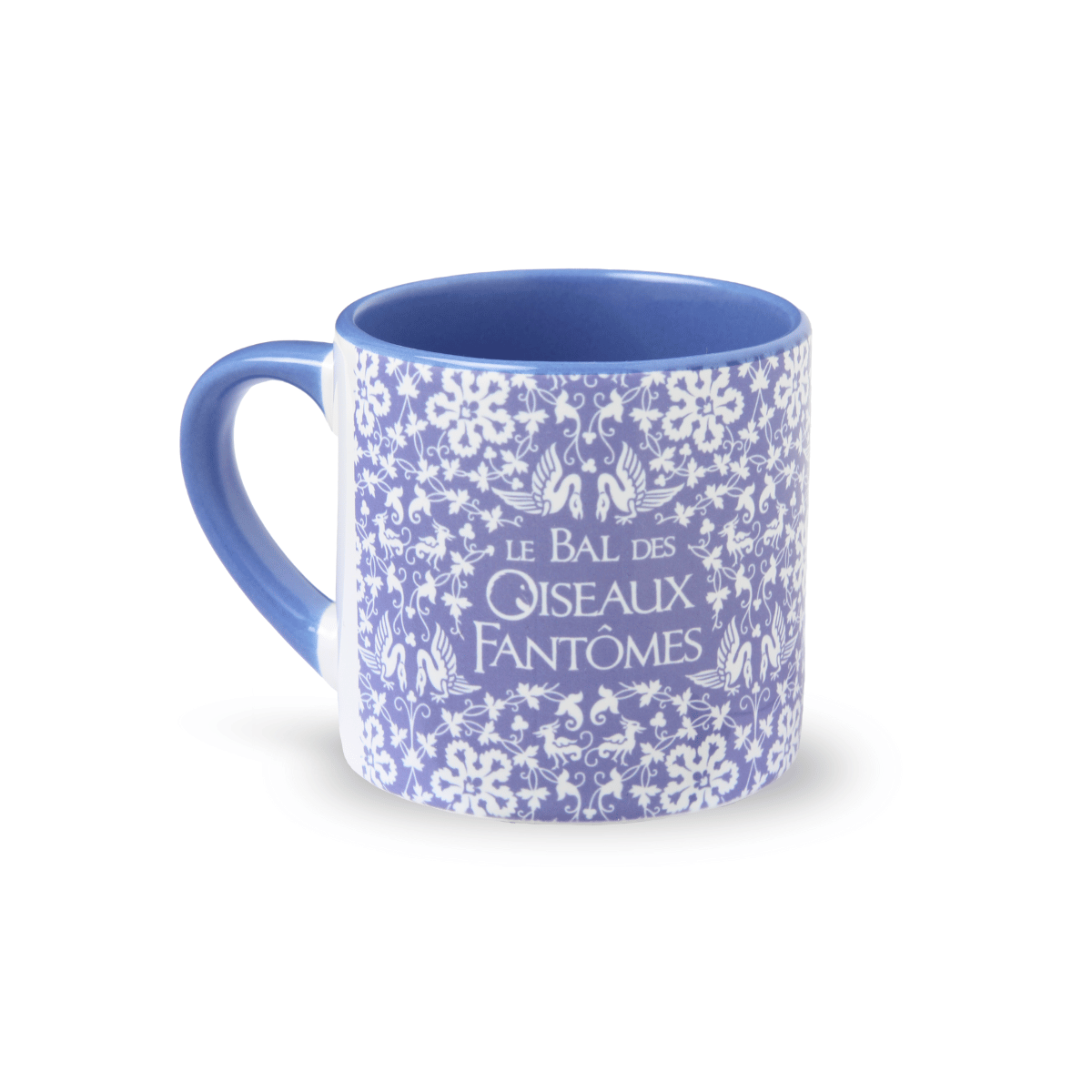 Mini mug bleu le Bal des Oiseaux Fantômes - mug de face