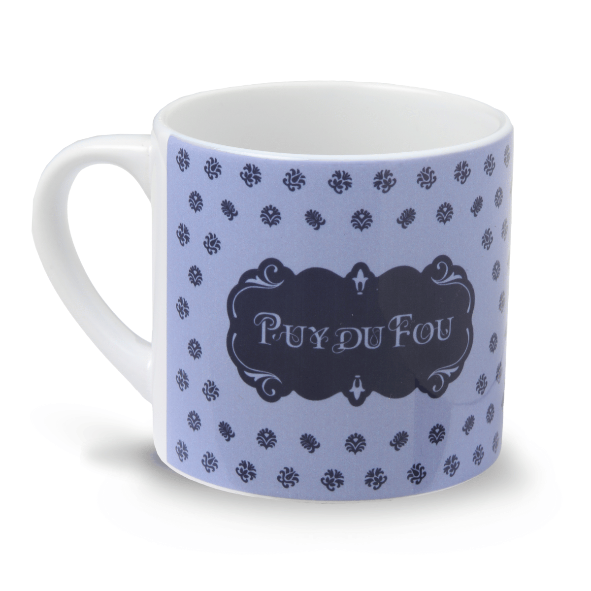 Mini mug Puy du Fou 1900 bleu - mug de face