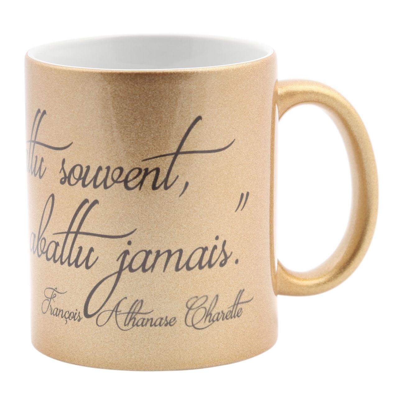 Profil mug doré devise Charette