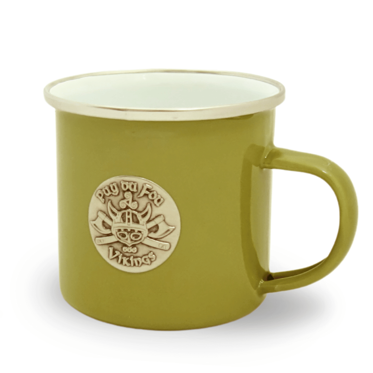 Mug en émail kaki Vikings - Puy du Fou