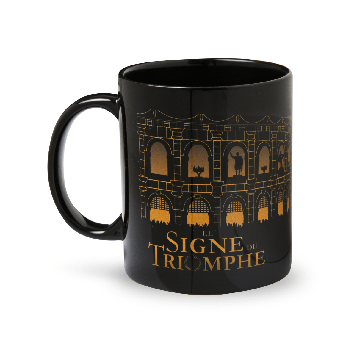 Mug noir le Signe du Triomphe - mug de face