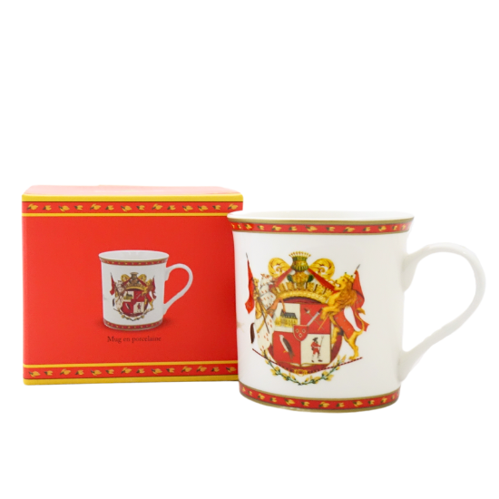 Mug armoiries en porcelaine et sa boite 