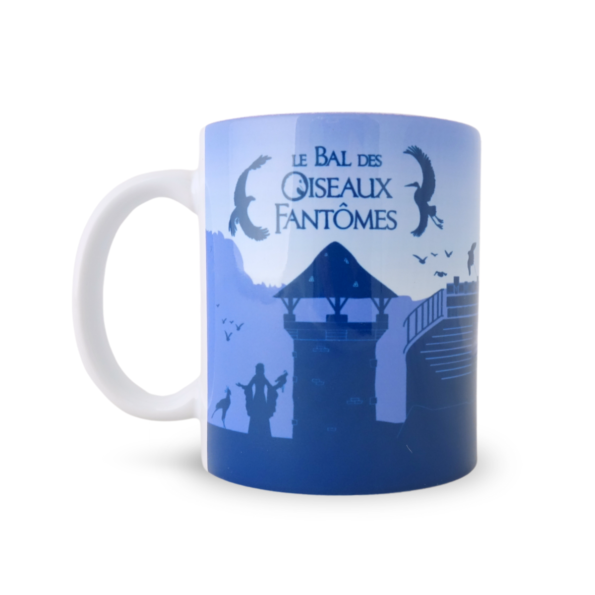 Mug bleu Le Bal des Oiseaux Fantômes - de face