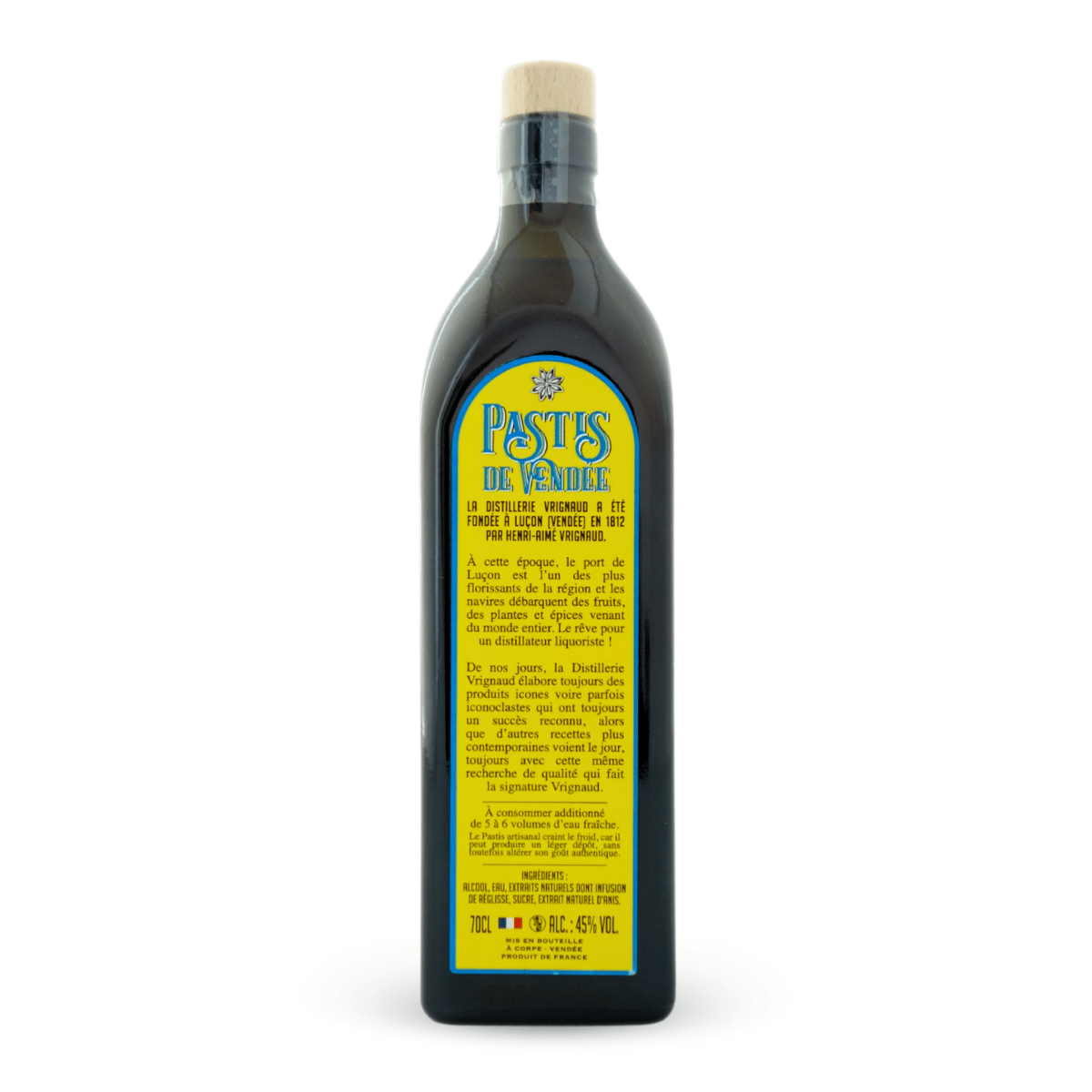 Pastis de Vendée - bouteille de dos