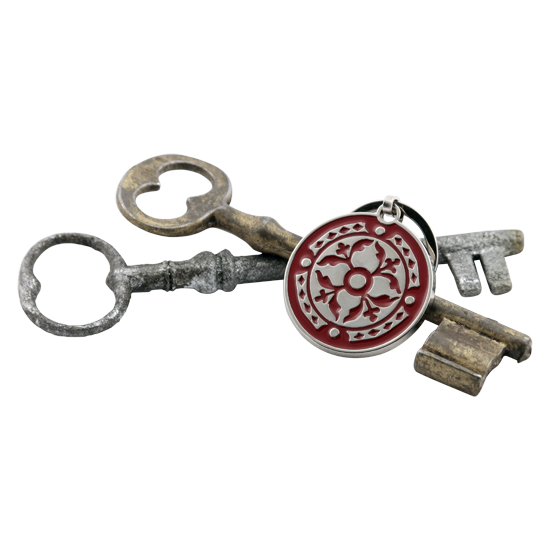 Porte-clés bouclier viking rouge