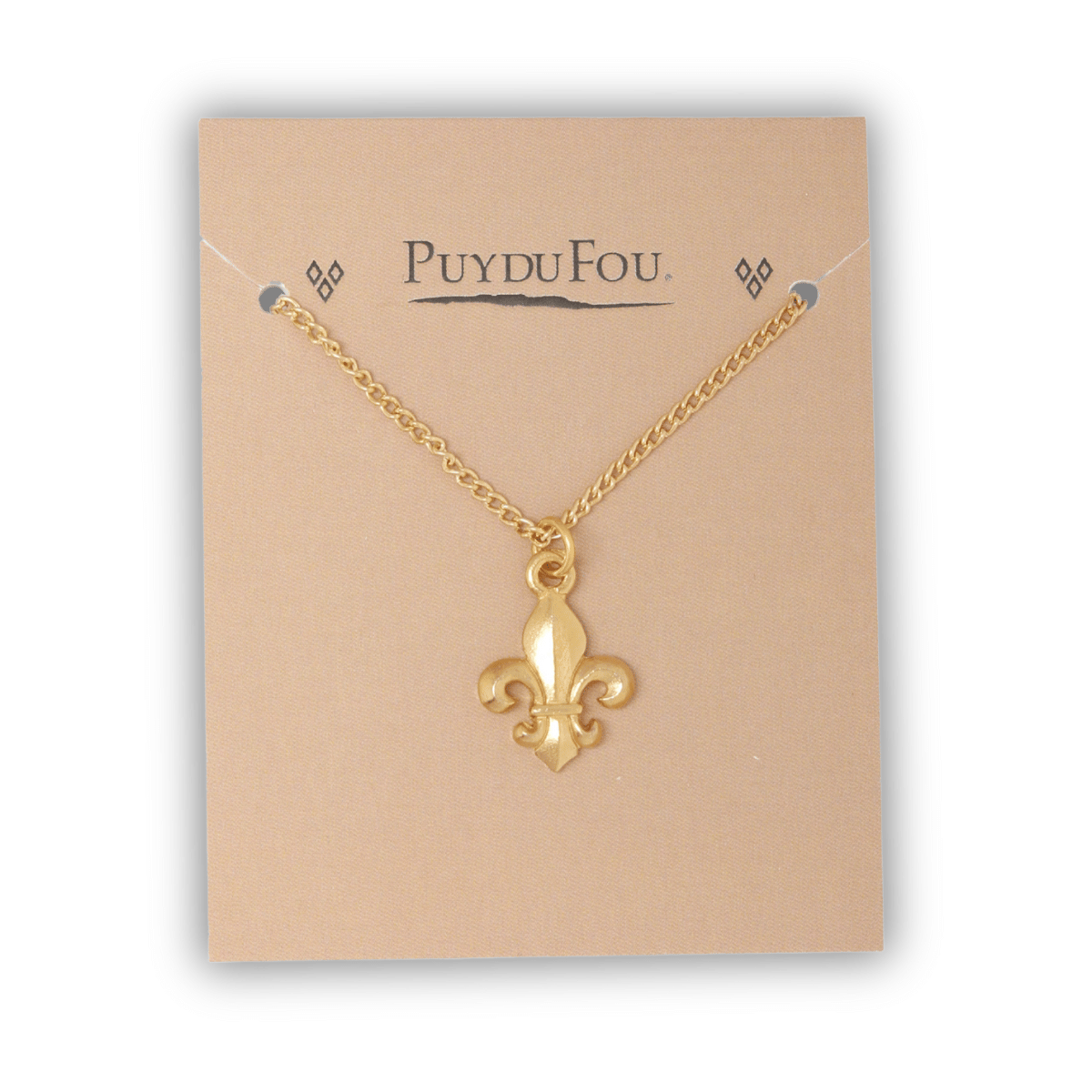 Pendentif fleur de lys doré Puy du Fou