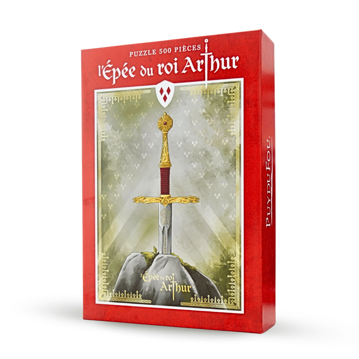 Puzzle l'Epée du Roi Arthur 500 pièces - de face 3/4