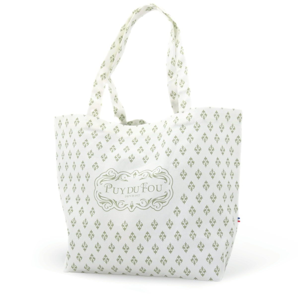 Sac shopping Puy du Fou 1900 vert- de biais