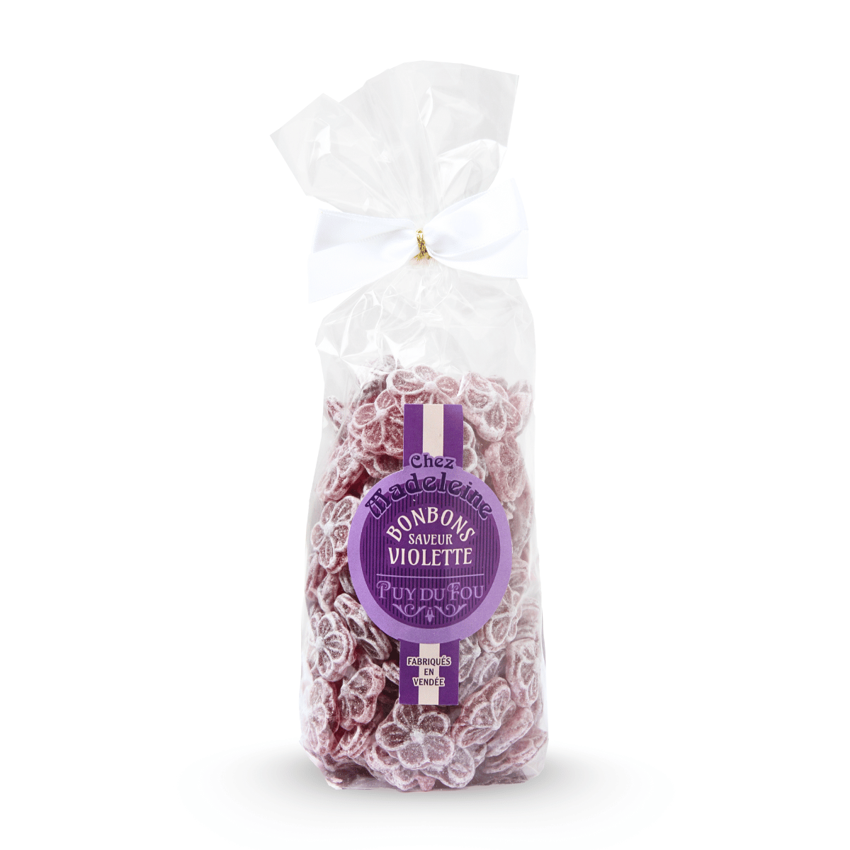Sachet de bonbons saveur violette - de face