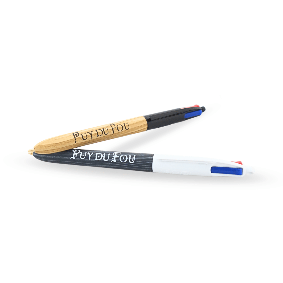 Duo de stylos 4 couleurs bois médiéval et viking