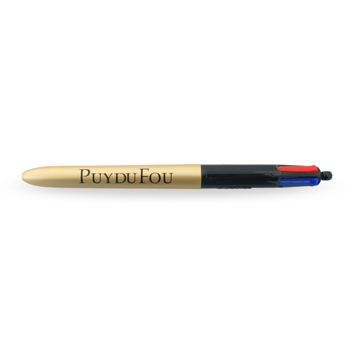 Stylo 4 couleur doré - posé à l'horizontal