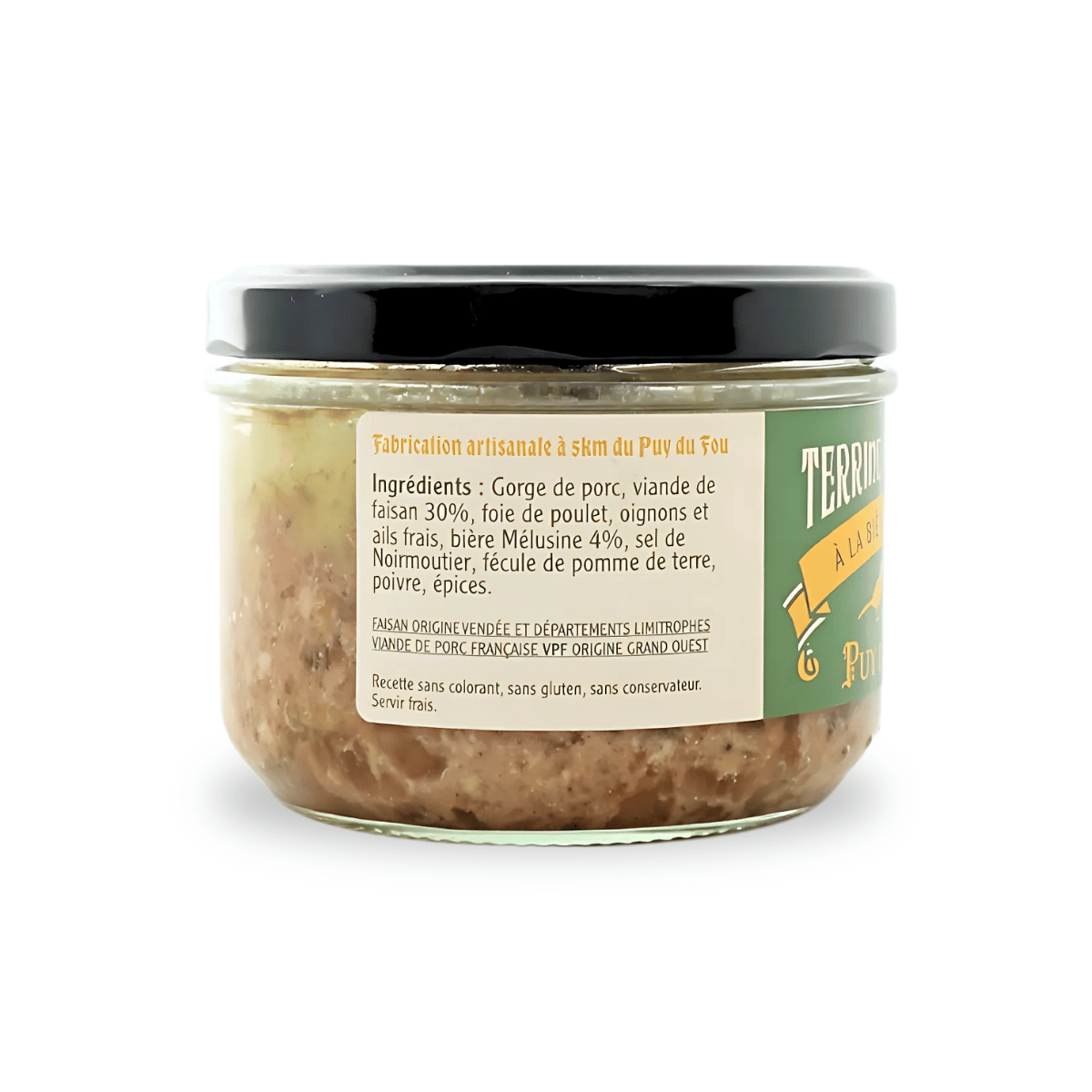 Terrine de Faisan à la bière Mélusine - produit de profil (ingrédients)